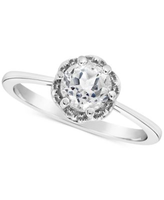 Rhodolite Garnet Six Prong Ring (1 ct. t.w.) in Sterling Silver (Also in Citrine, Blue Topaz, Peridot, Amethyst, & White Topaz)