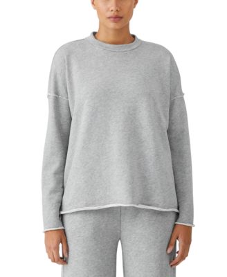 Eileen Fisher - Organic Cotton High-Crewneck Boxy Top, Regular & Plus Sizes