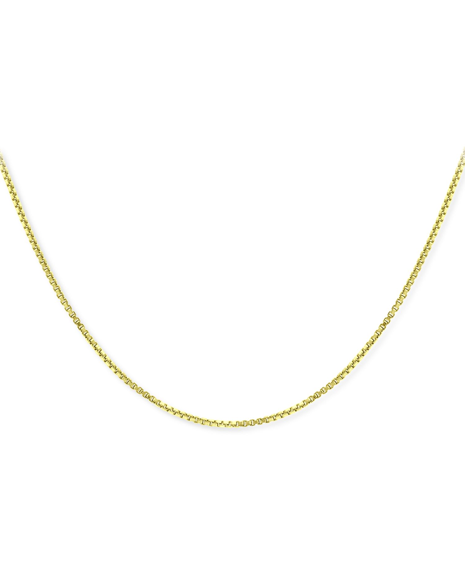 Box Link 18"-30" Chain Necklace in In Sterling Silver