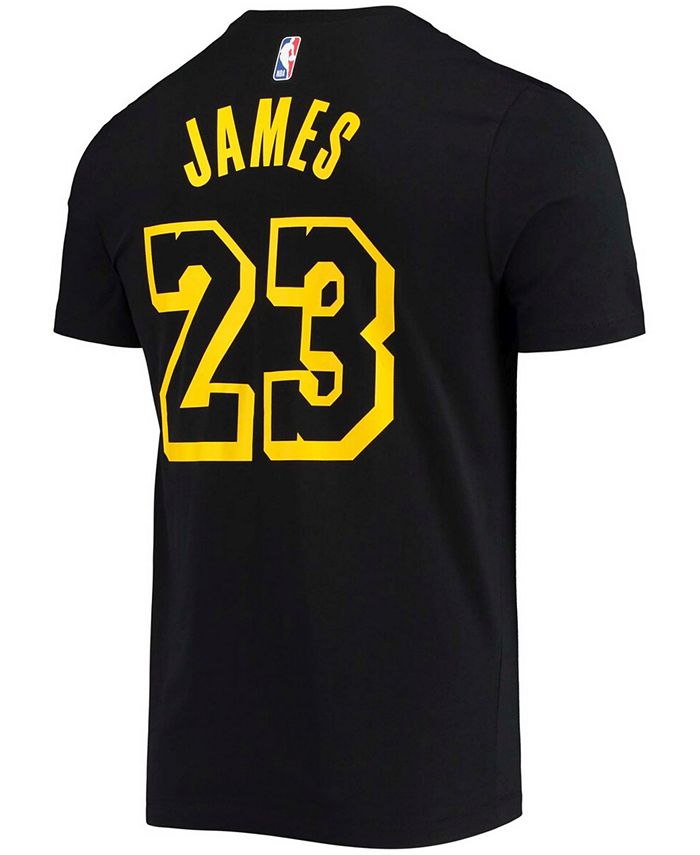Nike Men's LeBron James Black Los Angeles Lakers Name and Number Mamba ...