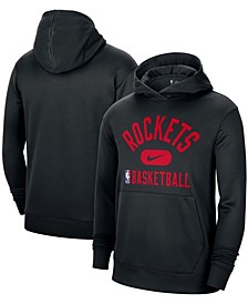 Men's Black Houston Rockets 2021-2022 Spotlight On Court Performance Practice Pullover Hoodie