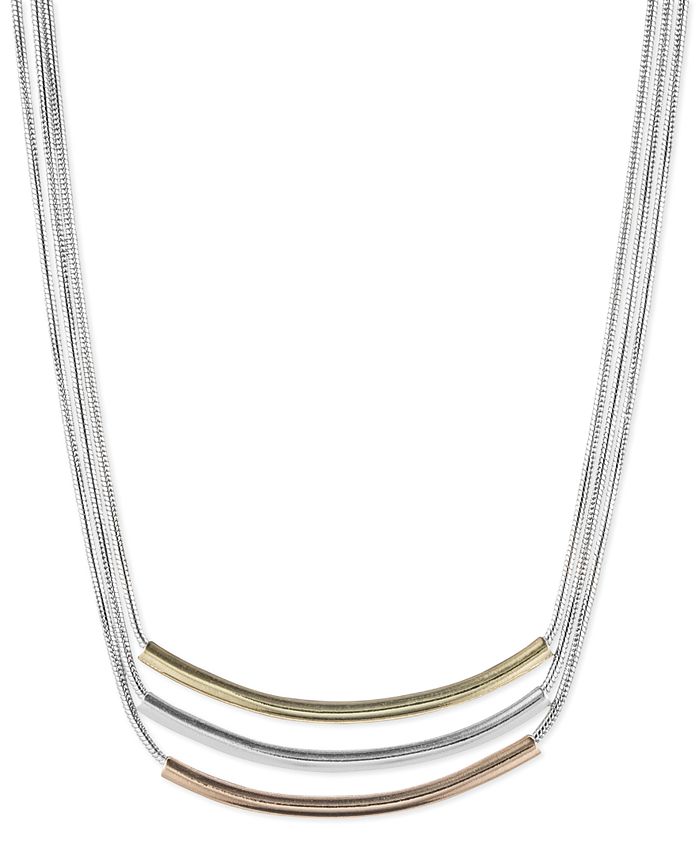 Nine west tri tone necklace new arrivals