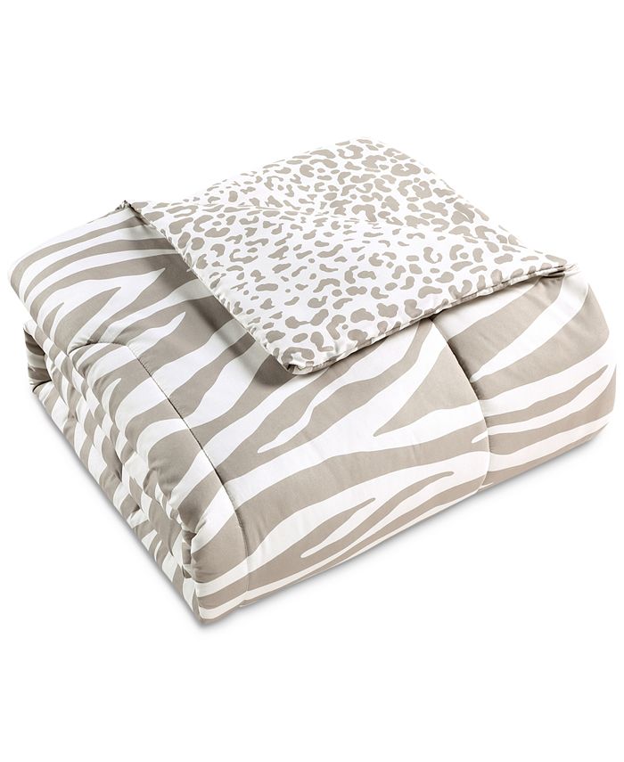 Keeco Nicole Zebra Reversible 12Pc. Queen Comforter Set, Created for Macy's Macy's