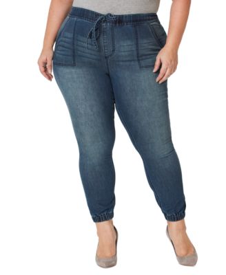 Gemma Rae - Trendy Plus Size Skinny Jogger Jeans