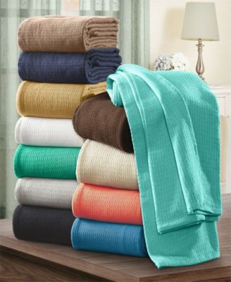 Superior Ultra Soft Textured Weave Blanket Collection Bedding In Gumdrop Green