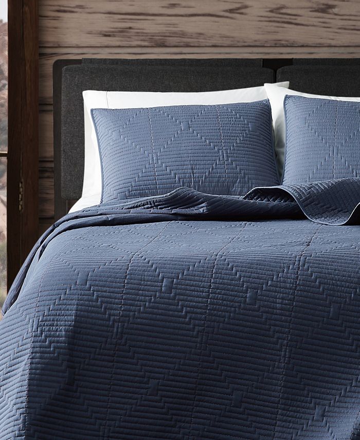 Frye Ray Pick Stitch Embroidered 3 Piece Quilt Set, King & Reviews Comforter Sets Bed & Bath