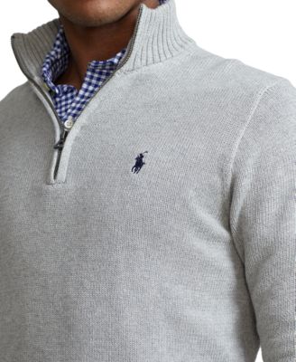 Men's Cotton Quarter-Zip Sweater