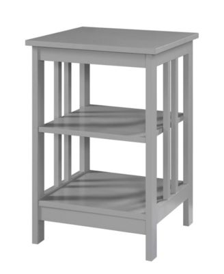 Mission End Table with Shelves