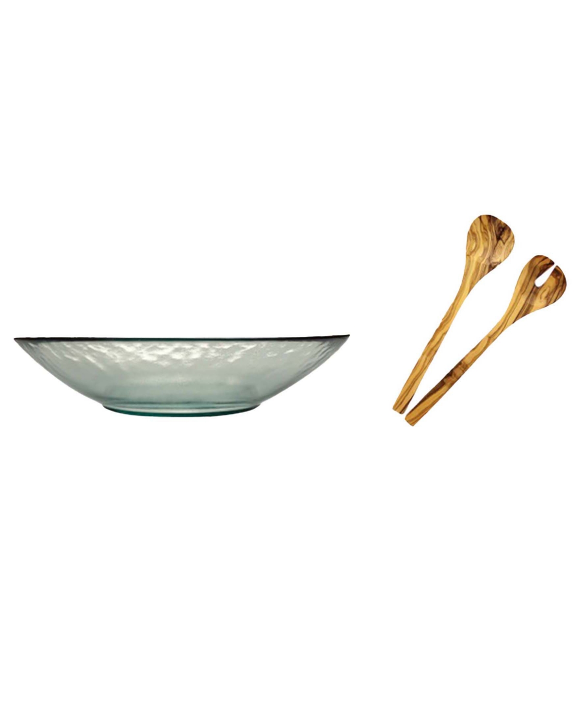 French Home Vintage-like Multi-purpose Serving Bowl Olive Wood Servers, Set Of 3 In Clear,olive Wood