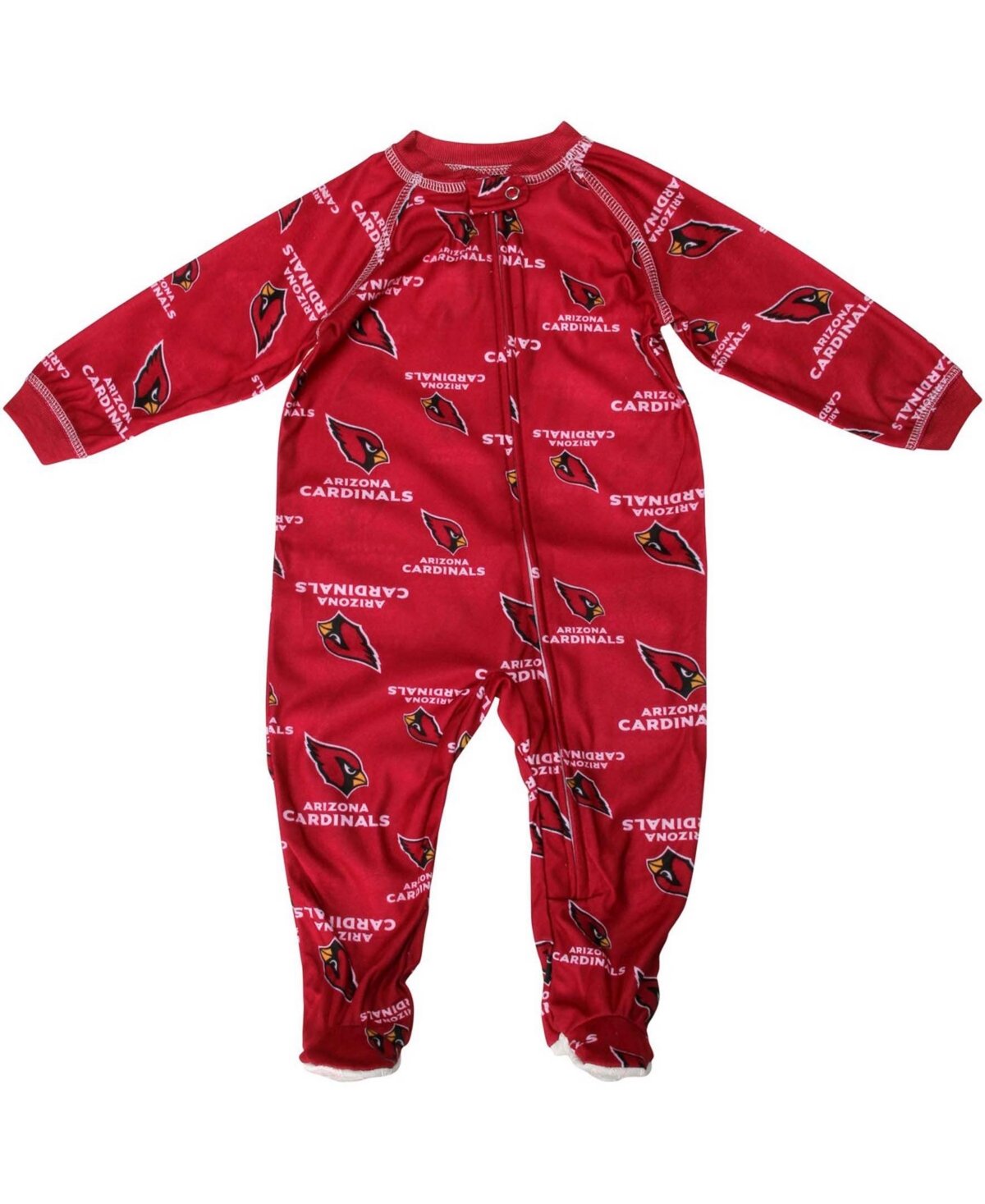 Outerstuff Babies' Infant Arizona Cardinals Newborn Full Zip Raglan Coverall