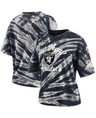 WEAR by Erin Andrews Women's Black Las Vegas Raiders Tie-Dye T-shirt -  Macy's