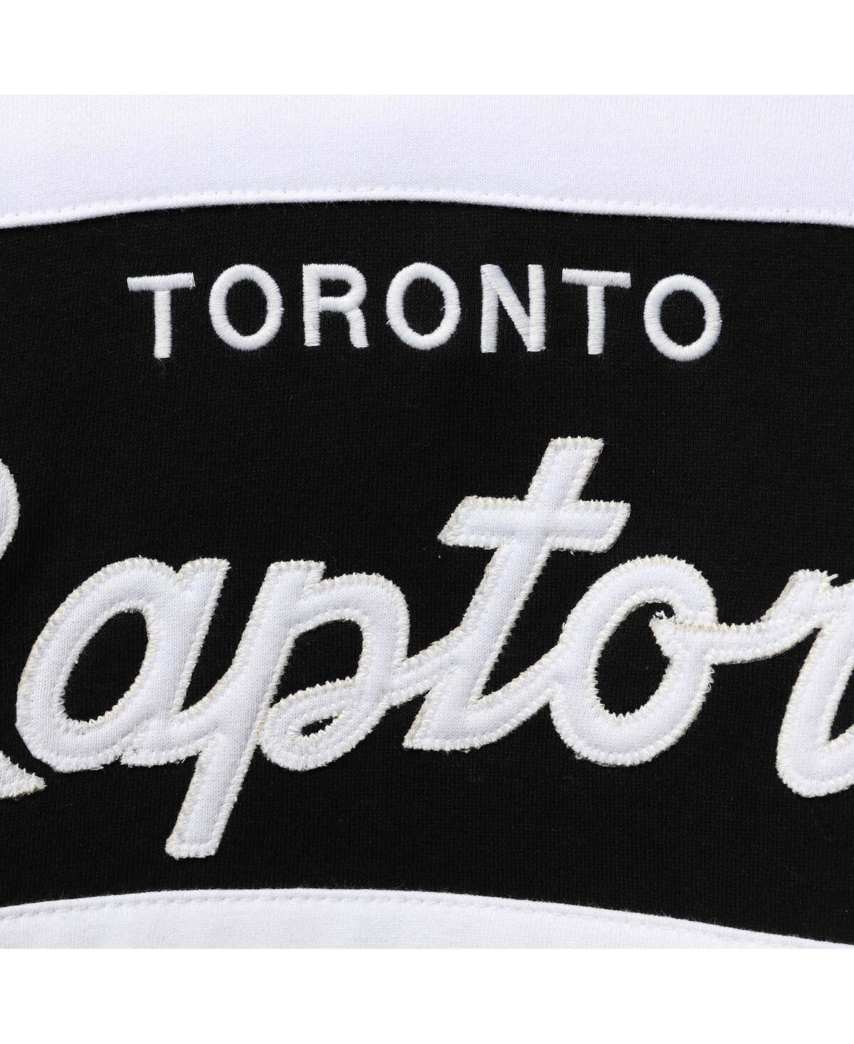 MITCHELL & NESS MEN'S PURPLE AND BLACK TORONTO RAPTORS HEAD COACH PULLOVER HOODIE 