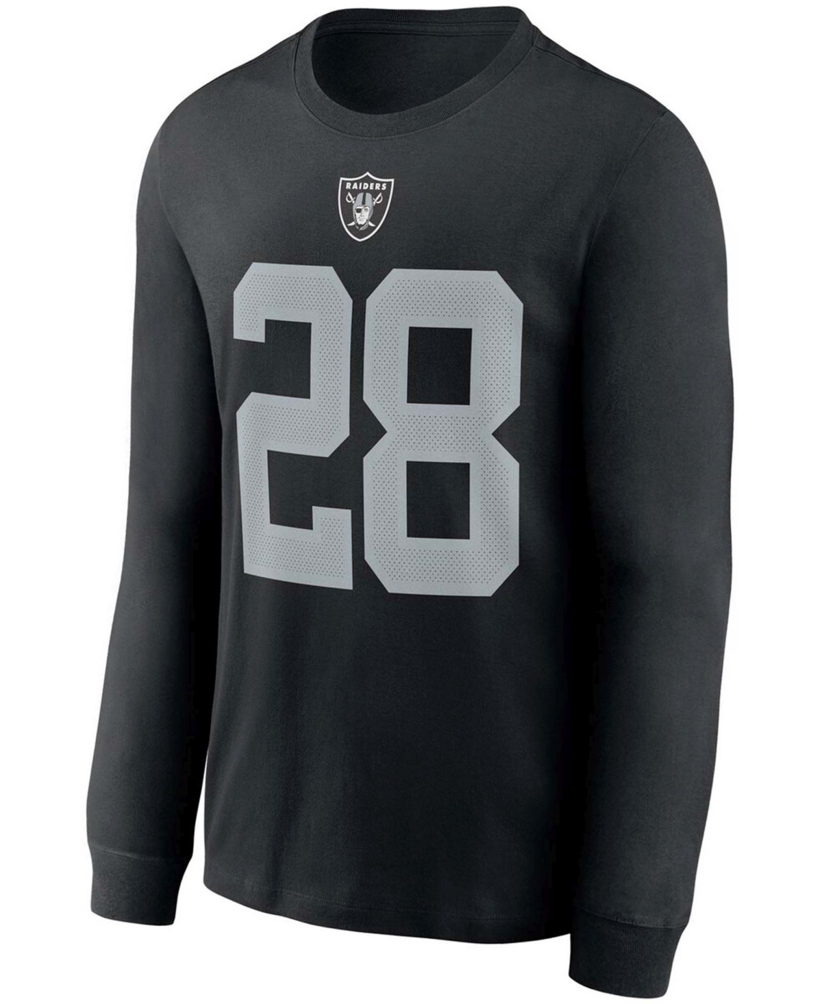 Men's Josh JacobsLas Vegas Raiders Player Name and Number Long Sleeve T-shirt - Black
