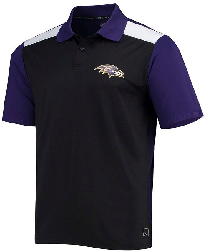 Msx By Michael Strahan Mens Black And Purple Baltimore Ravens Challenge Color Block Performance 