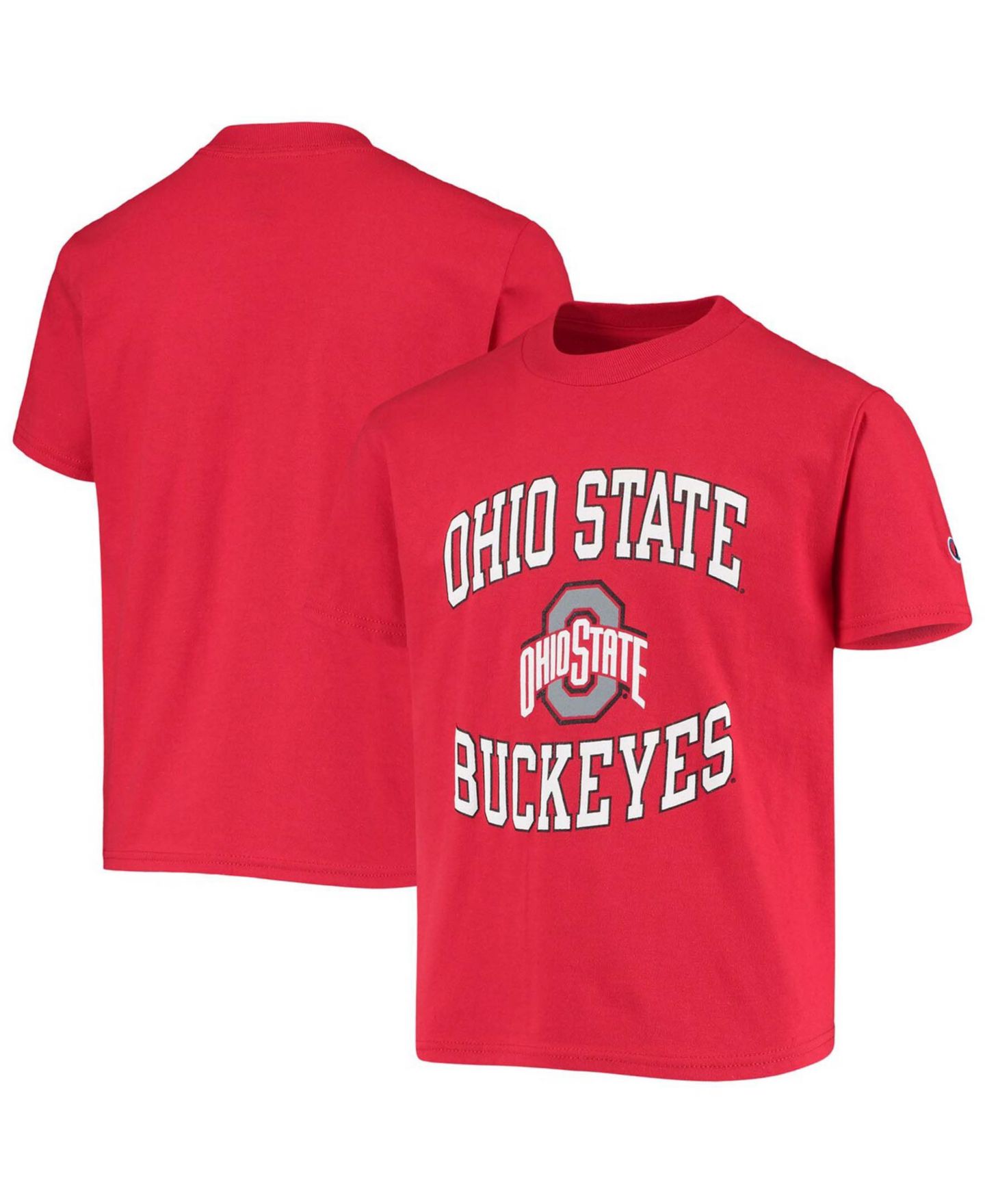 Детская футболка Champion Scarlet Ohio State Buckeyes Circling Team Jersey T-shirt — фото 2