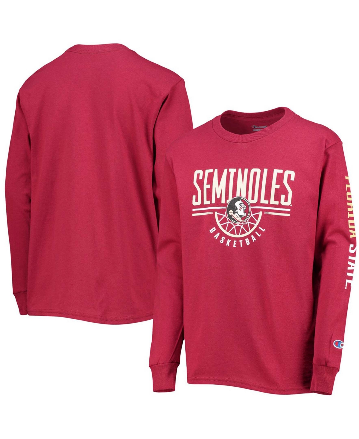 Big Boys and GirlsFlorida State Seminoles Basketball Long Sleeve T-shirt - Garnet