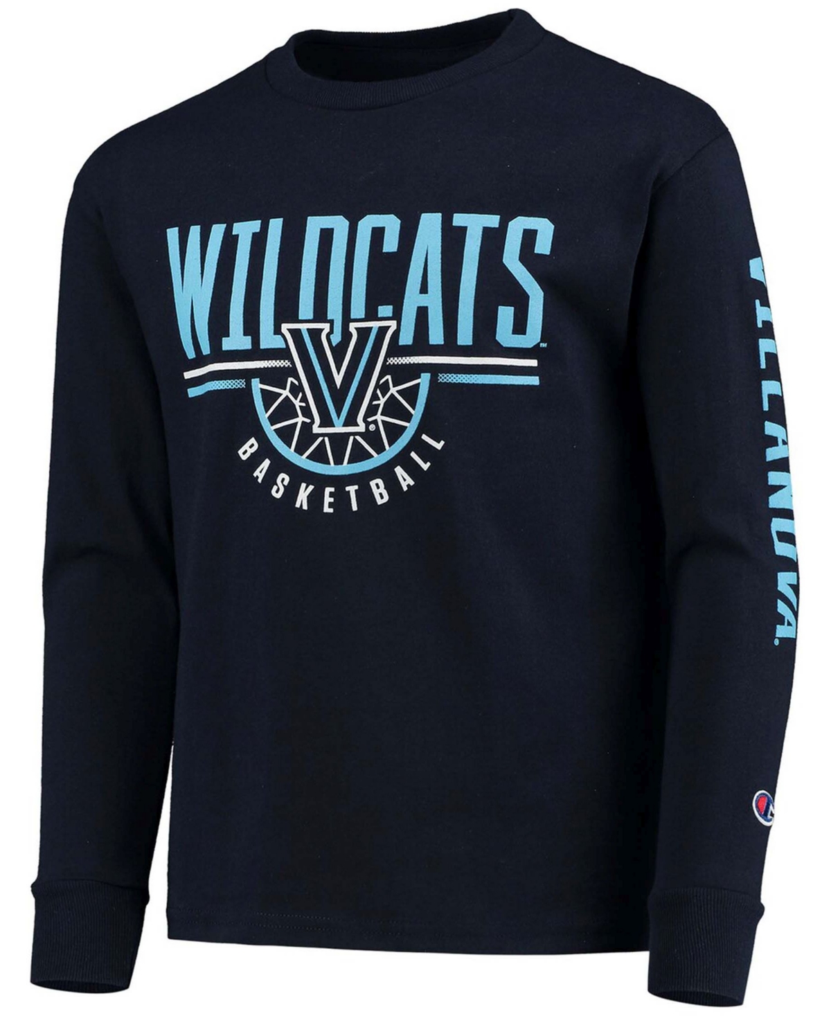 Big Boys and GirlsVillanova Wildcats Basketball Long Sleeve T-shirt - Navy