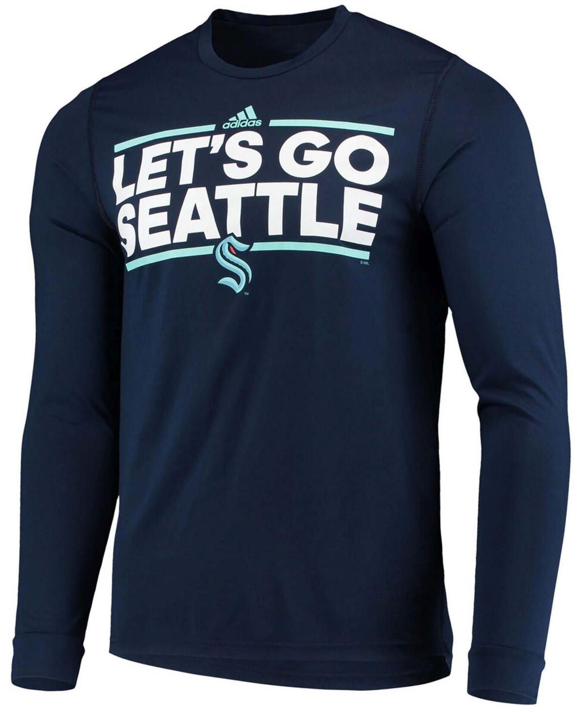 Men'sSeattle Kraken Dassler Aeroready Creator Long Sleeve T-shirt - Deep Sea Blue