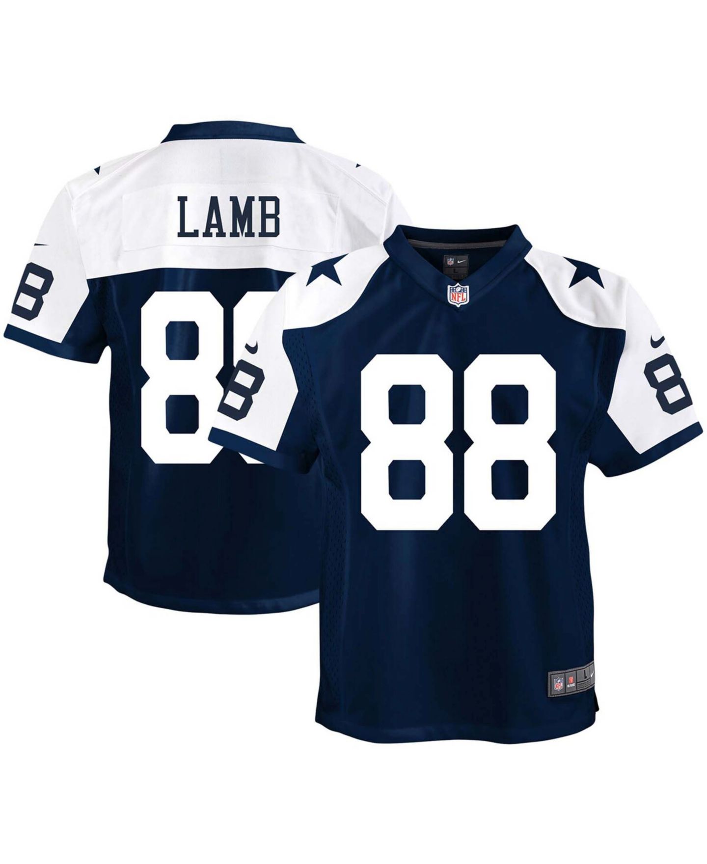 Детская игровая джерси Nike CeeDee Lamb Dallas Cowboys Alternate Team, Navy — фото 2