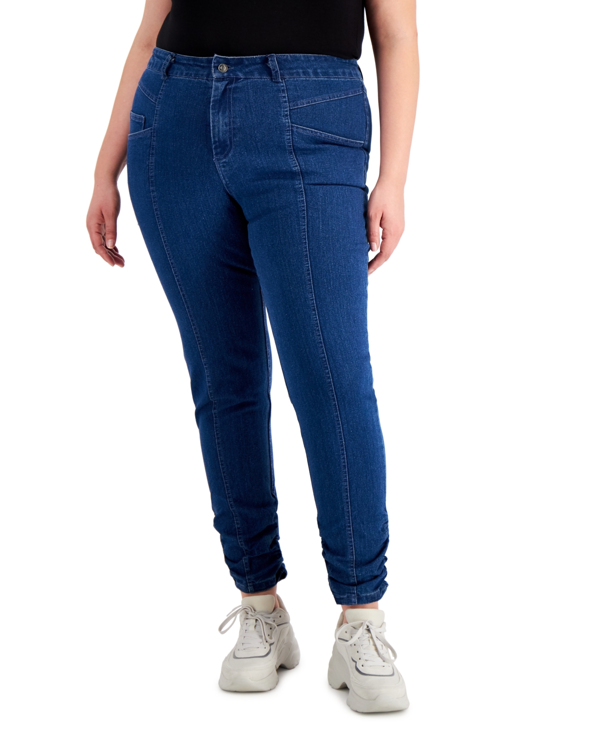 Full Circle Trends Trendy Plus Size Seamed-Front Skinny Jeans · QuikCompare