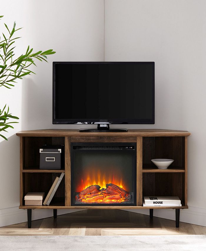 Walker Edison Simple Corner Fireplace Console Macy's
