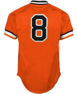 Men's Cal Ripken Jr Orange Baltimore Orioles 1988 Authentic Cooperstown Collection Mesh Batting Practice Jersey