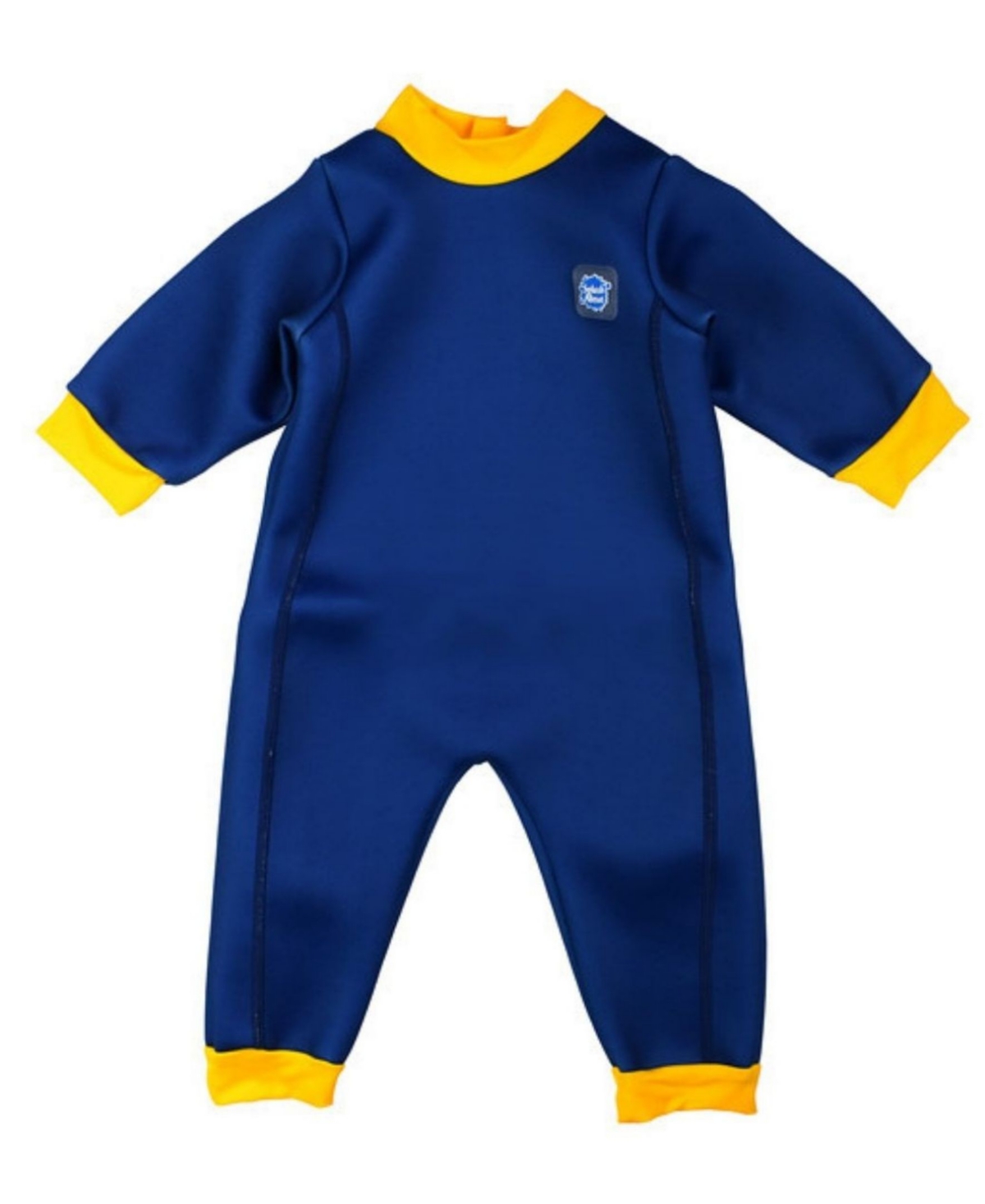 Splash About Baby Boys And Girls Warm In One Wetsuit Swimsuit In Navy/yellow