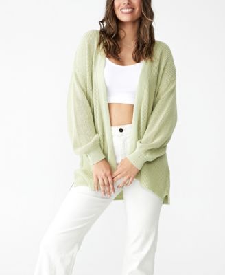 women's cotton boyfriend cardigan