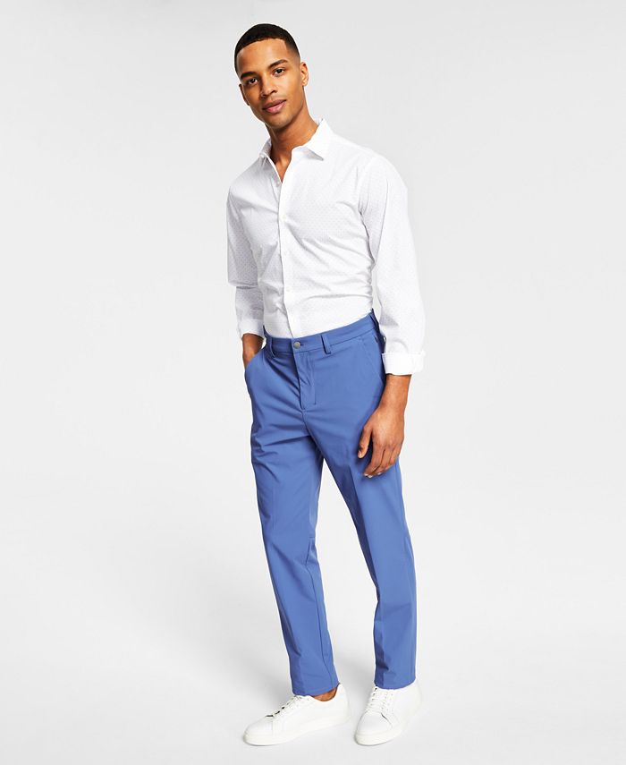 Calvin Klein Men's Slim Fit Tech Solid Performance Pants & Reviews - Pants  - Men - Macy's