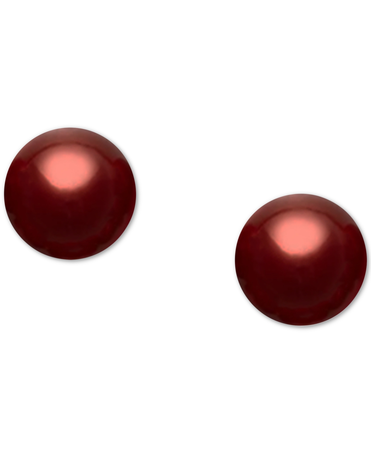 Imitation Pearl (12mm) Stud Earrings, Created for Macy's - Red