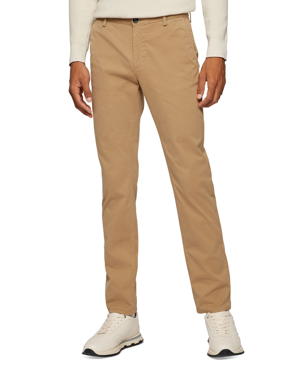 Hugo Boss Boss Men's Casual Cotton Trousers In Medium Beige | ModeSens