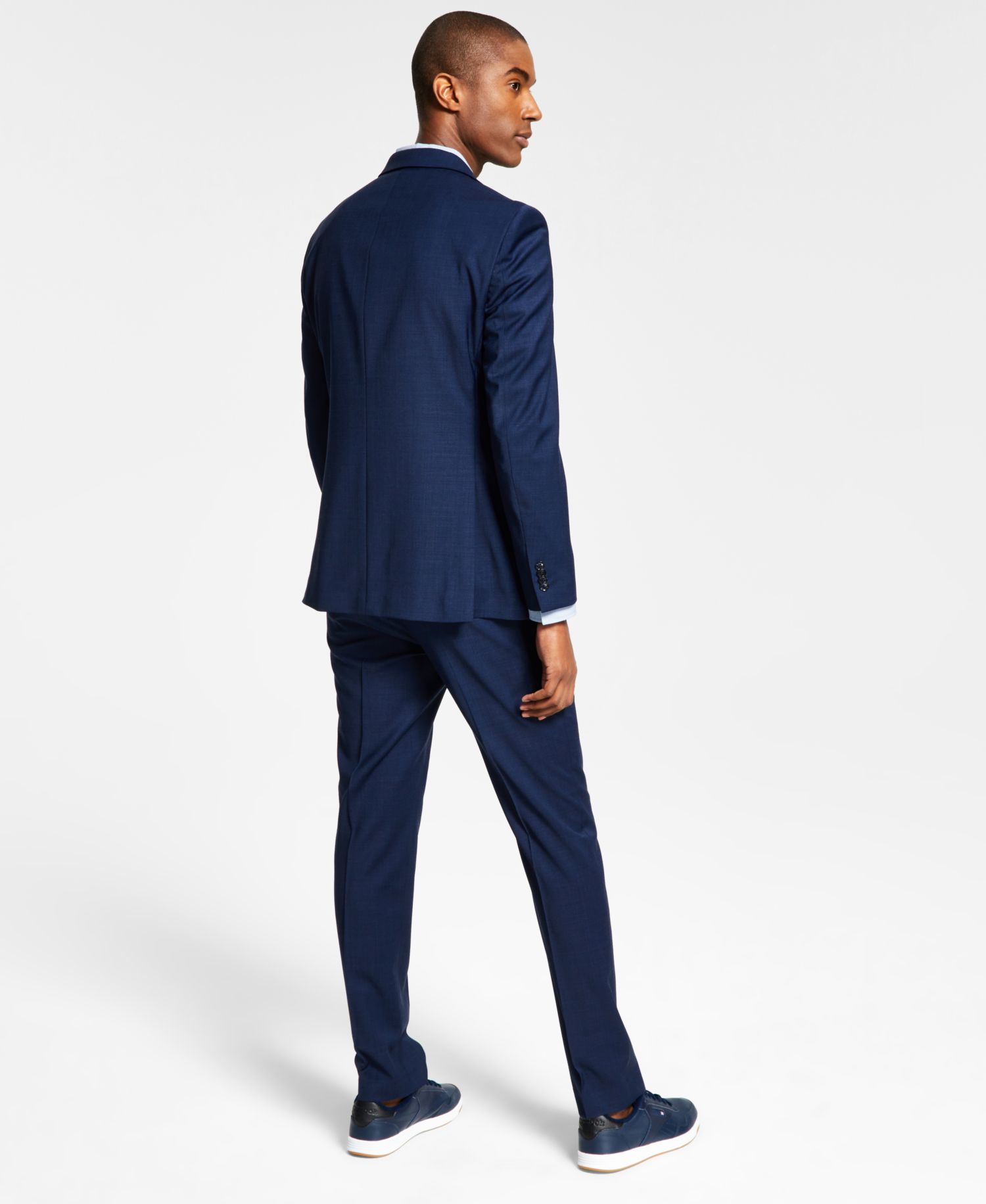 Men's Modern-Fit Wool TH-Flex Stretch Suit Separates Pant