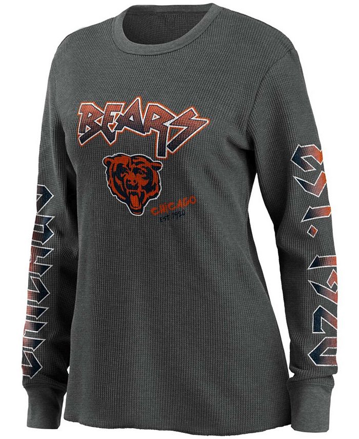 Wear By Erin Andrews Womens Gray Chicago Bears Long Sleeve Thermal T Shirt Macys 