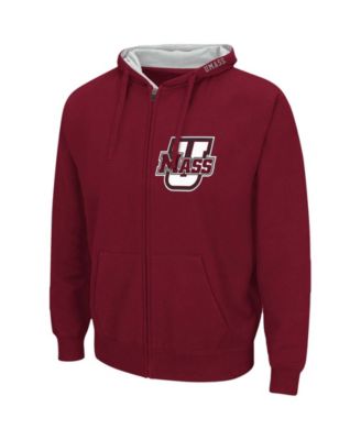 Men's Maroon UMass Minutemen Arch Logo 3.0 Full-Zip Hoodie