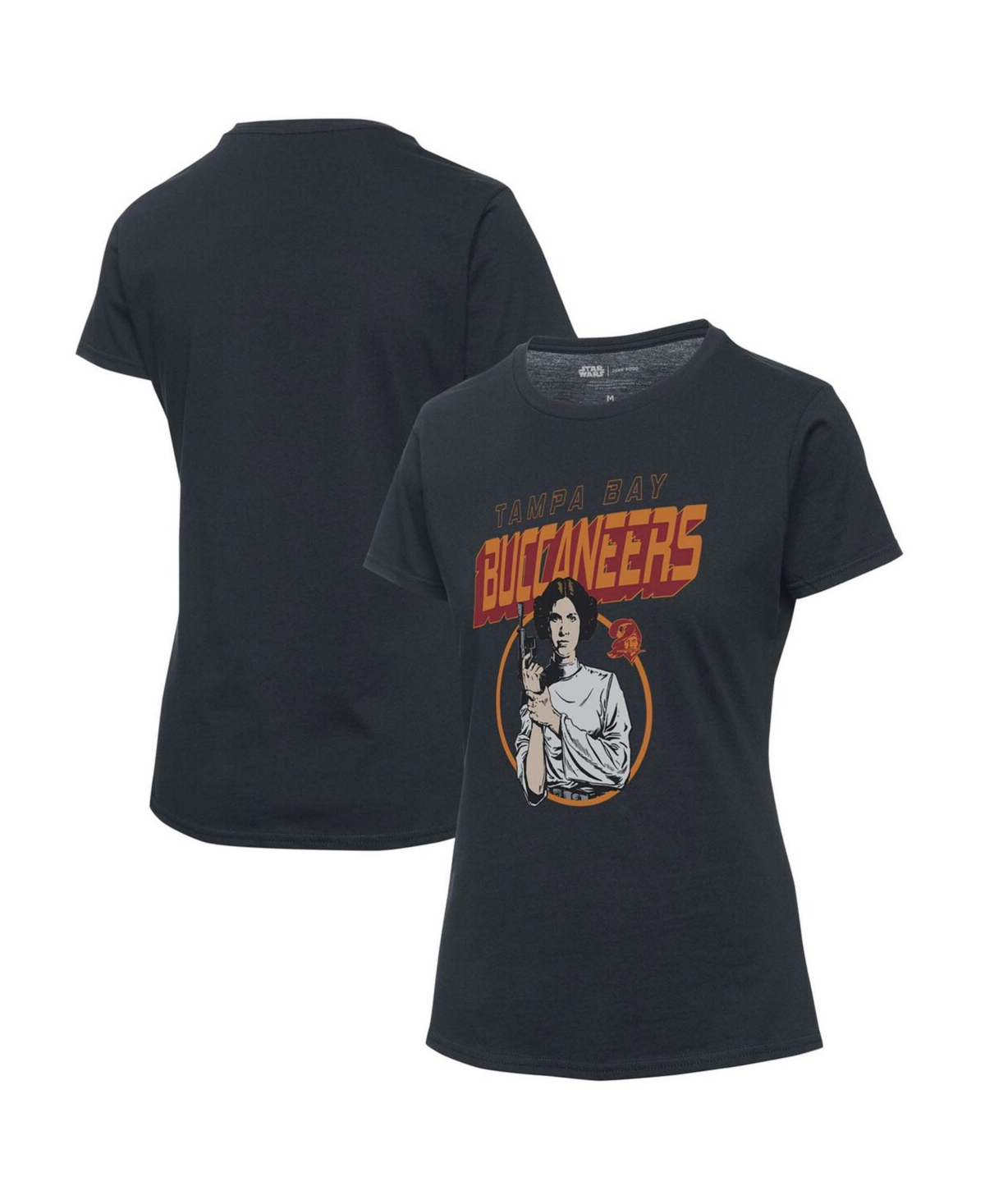 Women's Black Tampa Bay Buccaneers Disney Star Wars Princess Leia T-shirt - Black
