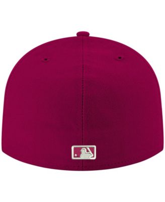 Men's Cardinal Baltimore Orioles Logo White 59FIFTY Fitted Hat