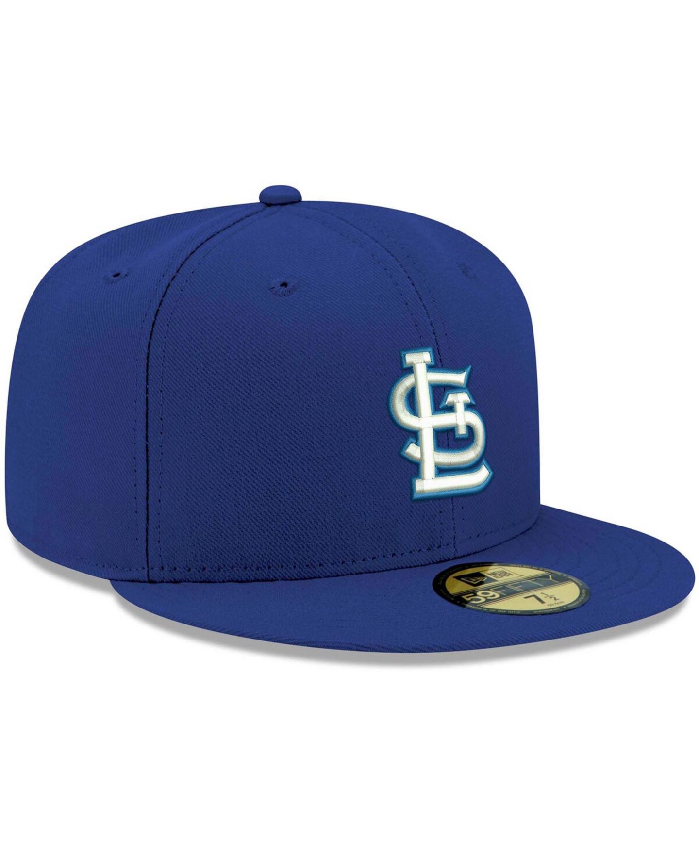 Мужская кепка New Era Royal St. Louis Cardinals Logo White 59FIFTY Fitted Hat — фото 4