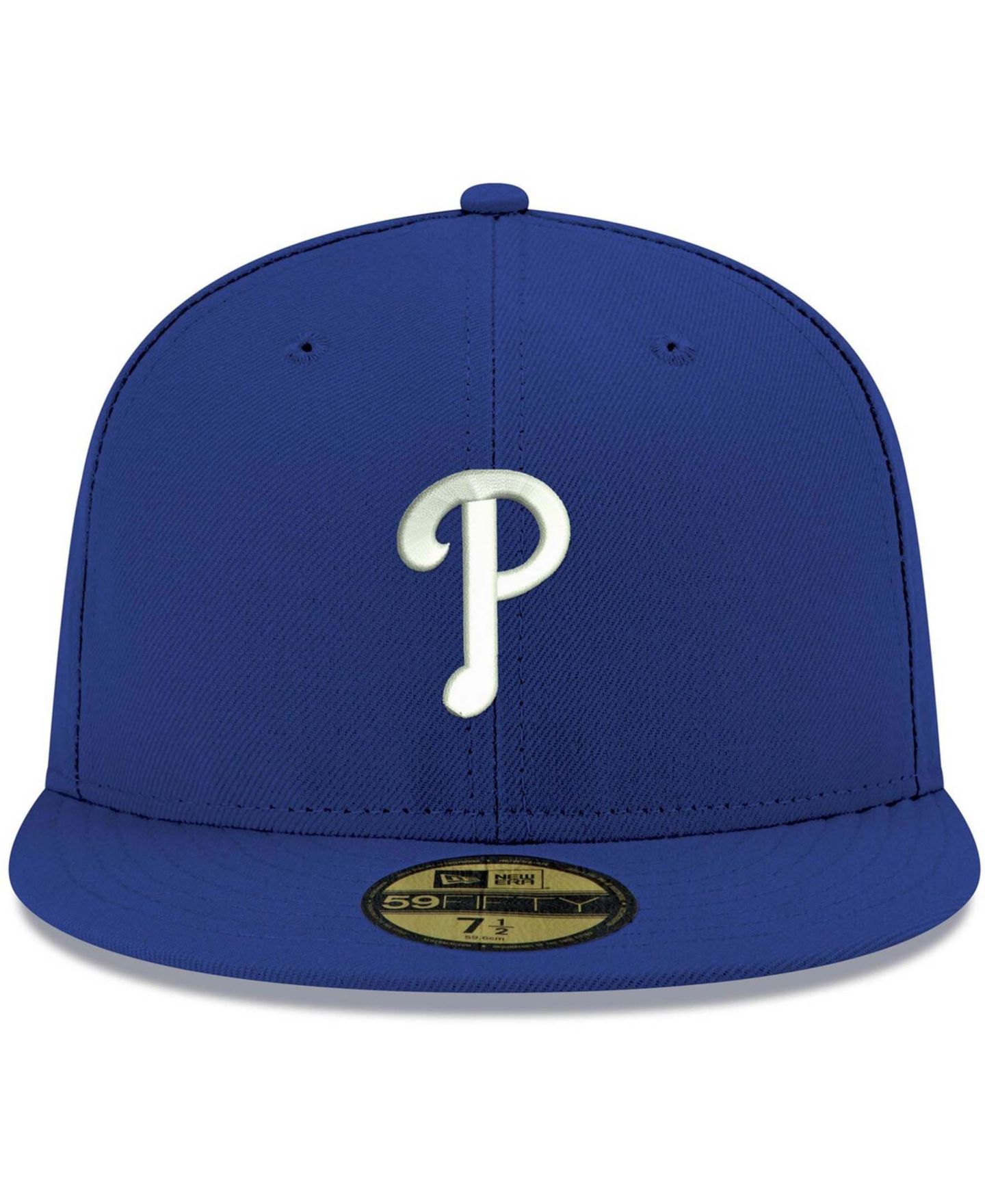 Мужская кепка New Era Royal Philadelphia Phillies Logo White 59FIFTY Fitted Hat — фото 3
