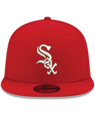 Men's Red Chicago White Sox Logo White 59FIFTY Fitted Hat
