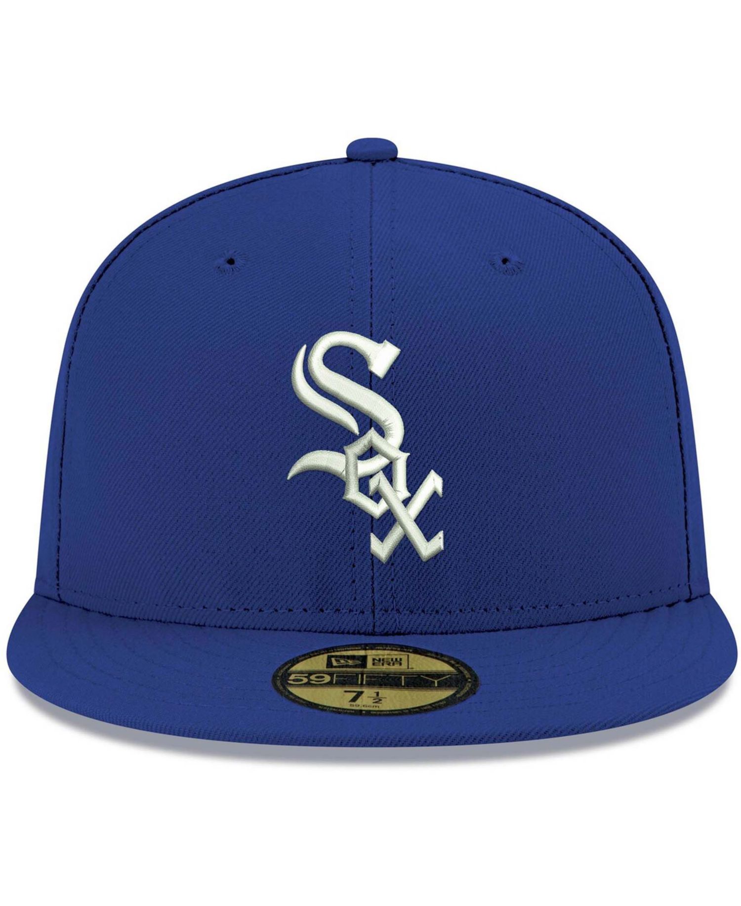 Men's Royal Chicago White Sox Logo White 59FIFTY Fitted Hat