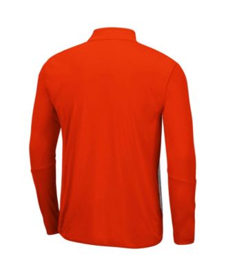 Men's Heathered Gray, Orange Clemson Tigers Prospect Quarter-Zip Jacket