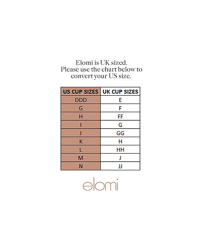Elomi Women's Bijou Plunge T-Shirt Bra - EL8722 44FF Sand in 2023
