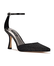 Women's Shaply Pointy Toe Ankle Strap Pumps