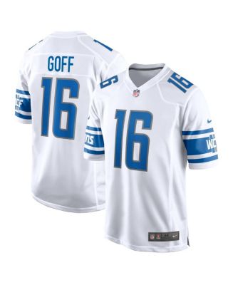 Men's Nike Jared Goff White Detroit Lions Game Jersey 