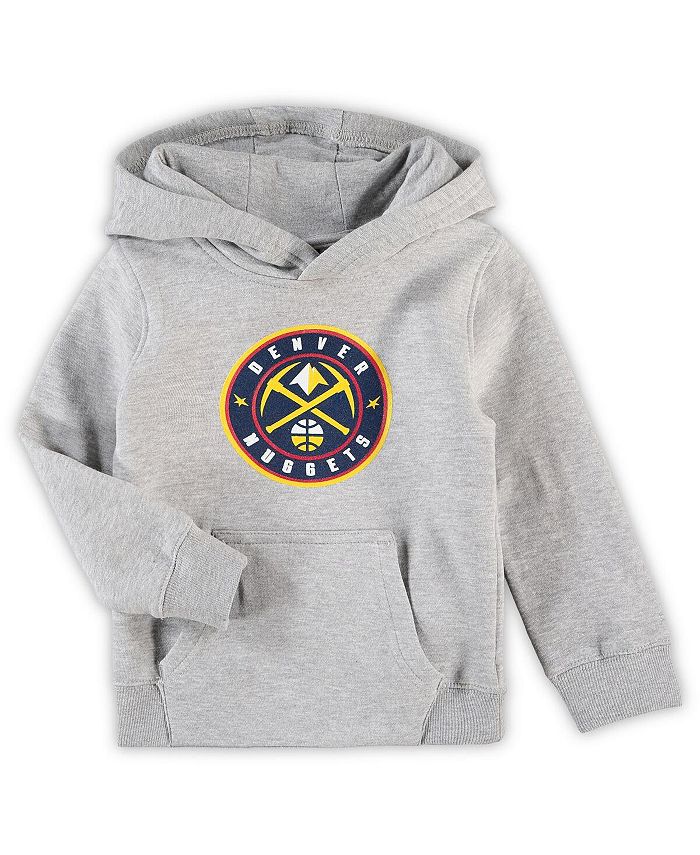 Denver Nuggets Logo Hoodie from Homage. | Navy | Vintage Apparel from Homage.