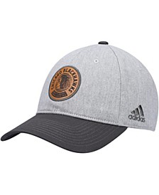 Men's Gray, Black Chicago Blackhawks Slouch Adjustable Hat