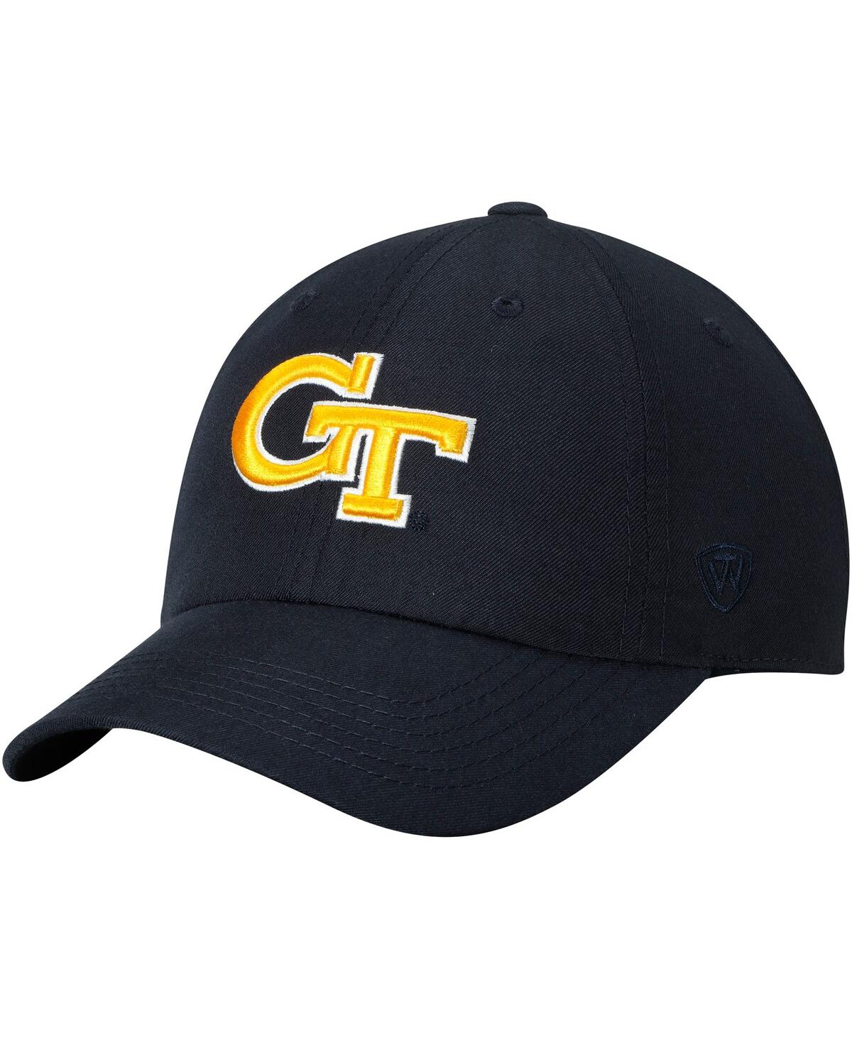 Men's Navy Georgia Tech Yellow Jackets Primary Logo Staple Adjustable Hat - Navy