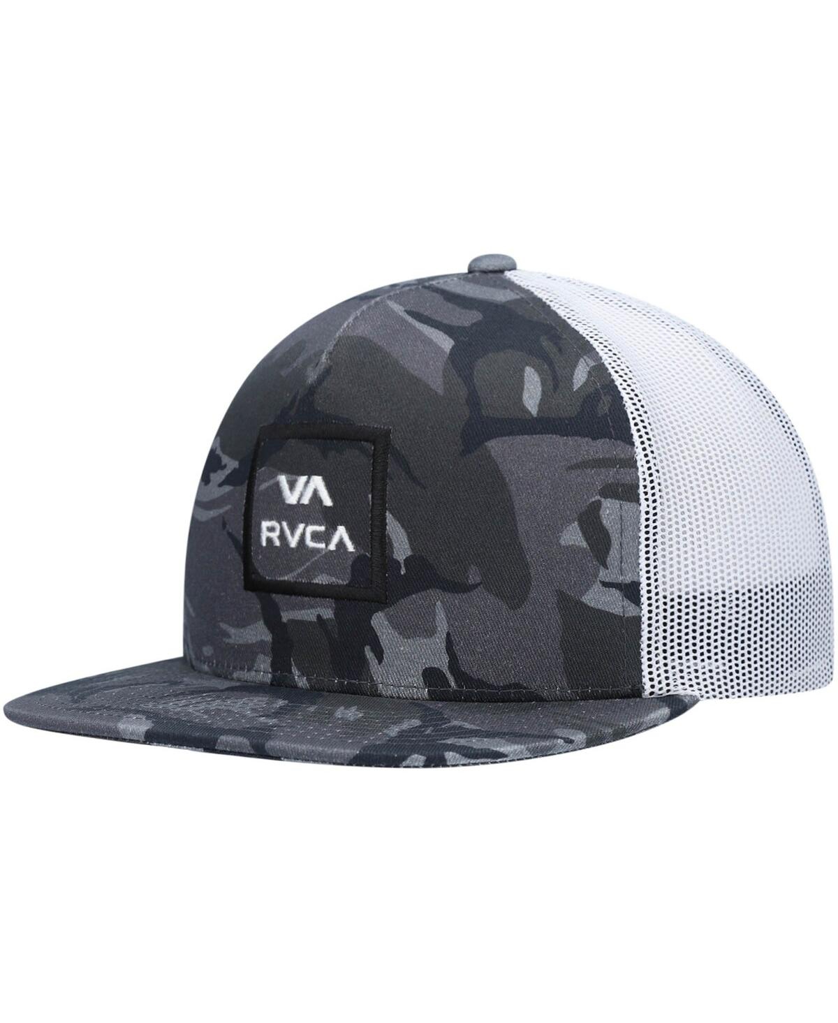 RVCA BOYS CAMO VA ALL THE WAY TRUCKER ADJUSTABLE SNAPBACK HAT 