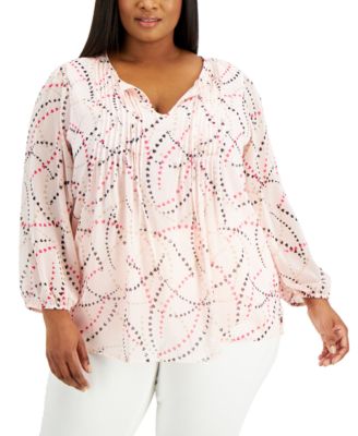 macy's tommy hilfiger blouses