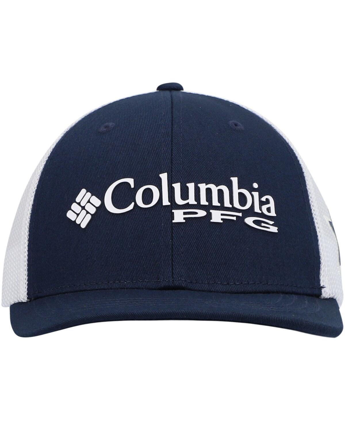 Shop Columbia Boys Navy Dallas Cowboys Pfg Mesh Snapback Hat